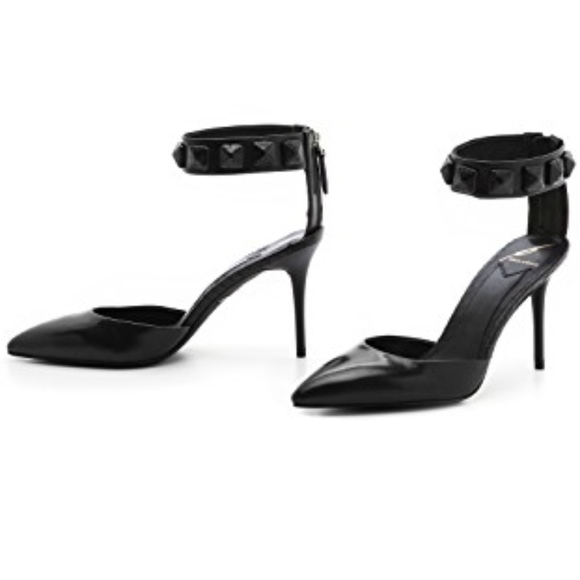 B Brian Atwood Shoes - B Brian Atwood Black Mercada Stud Pumps